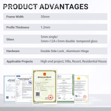 Aluminum Single Panel Casement Door